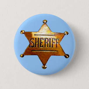 Antique Sheriff's Badge  2 Inch Round Button