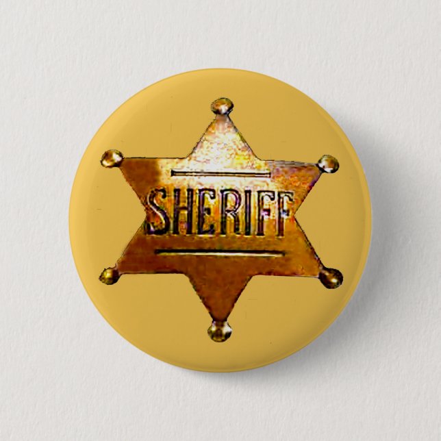 Antique Sheriff's Badge  2 Inch Round Button (Front)