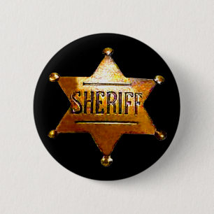 Antique Sheriff's Badge  2 Inch Round Button