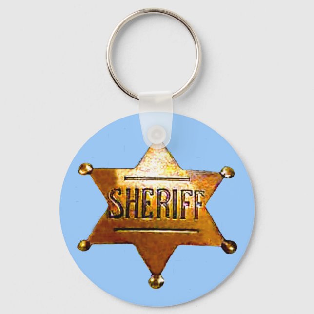 Antique Sheriff's Badge  Keychain (Front)