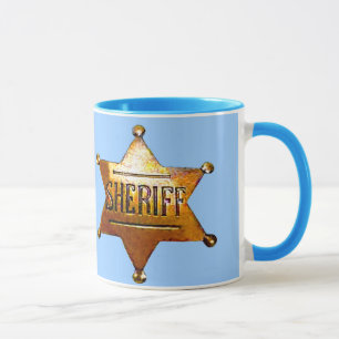 Antique Sheriff's Badge Mug