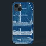 Antique Ship Blueprint I iPhone 13 Case<br><div class="desc">Maps & Blueprints</div>