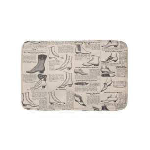 Antique Shoe Advertising Catalogue Bath Mat