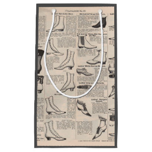 Antique Shoe Advertising Catalogue Small Gift Bag