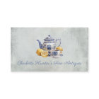 Antique shop Chinoiserie blue teapot lemons