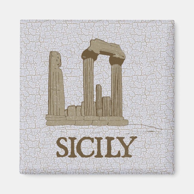 Antique Sicile Agrigente ruines Magnet (Devant)