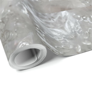 Antique Silver Grey Decorative Kaleidoscopic Wrapping Paper