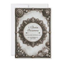 Antique Silver Ornate Mandala Frame Wedding