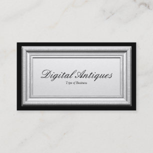 Antique Silver Picture Frame Business Card