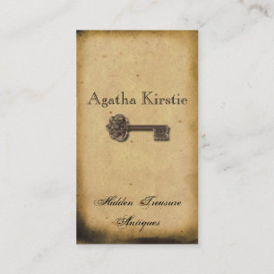 Antique Skeleton Key Business Card