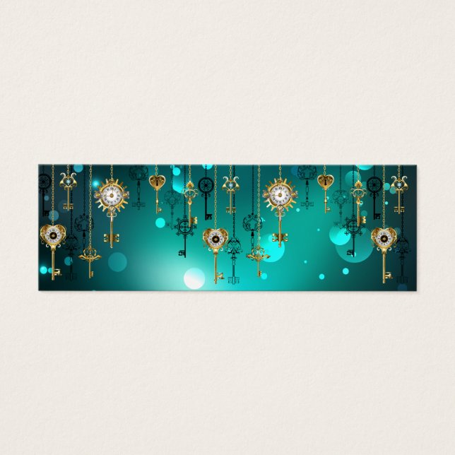 Antique Skeleton Keys on Green Background (Front)