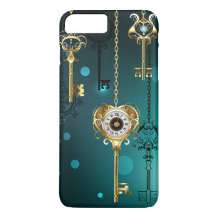 Antique Skeleton Keys on Green Background Case-Mate iPhone Case