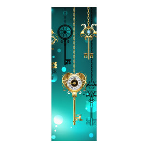 Antique Skeleton Keys on Green Background Photo Print