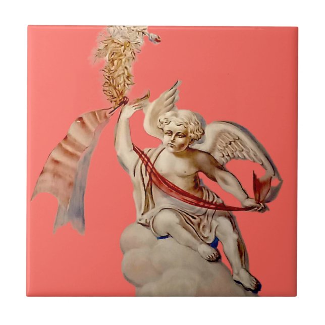 Antique Sky Angel  Tile (Front)