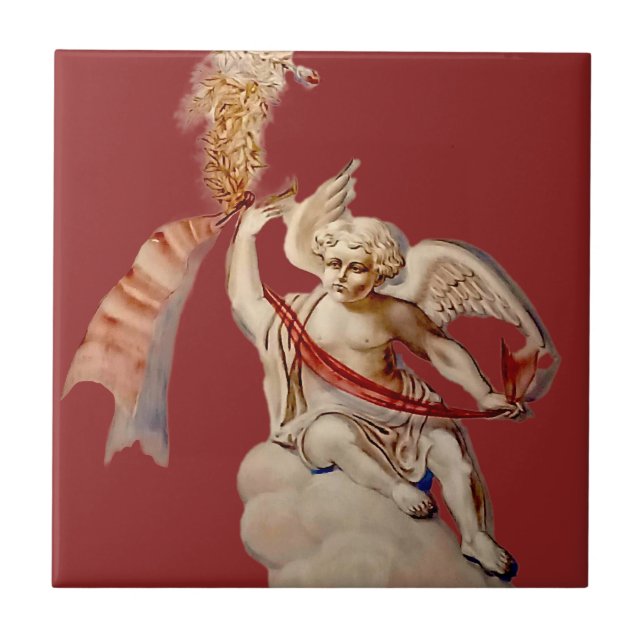 Antique Sky Angel  Tile (Front)