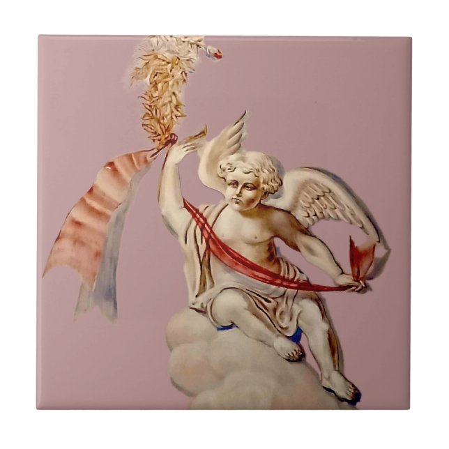 Antique Sky Angel  Tile (Front)