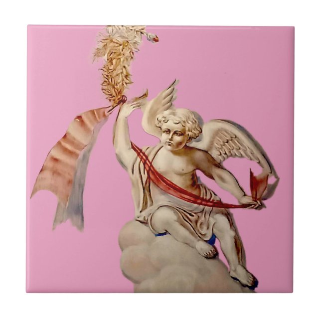 Antique Sky Angel  Tile (Front)