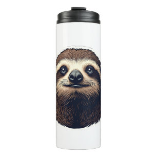 Antique Sloth Illustration Vintage Tee (2) Thermal Tumbler