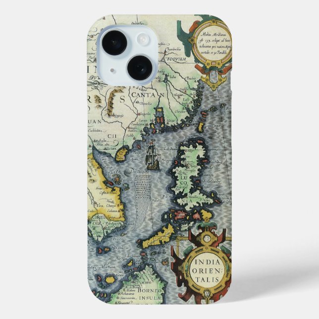 Antique Southeast Asian Map by Mercator / Hondius Case-Mate iPhone Case (Back)