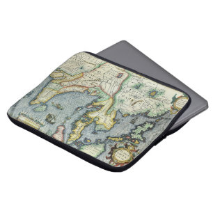 Antique Southeast Asian Map by Mercator / Hondius Laptop Sleeve