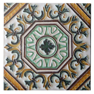 Antique Spanish Majolica Tile