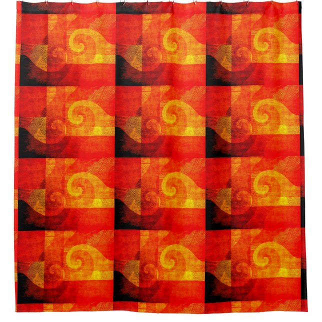 Antique spirals grunge - orange red (Front)