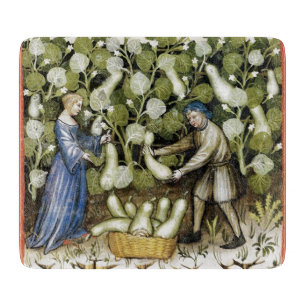 ANTIQUE SQUASH  HARVEST Medieval Miniature Cutting Board