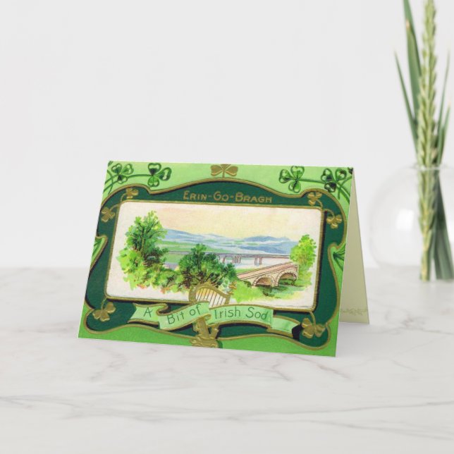 Antique St. Patrick's Day Greeting Card (Front)
