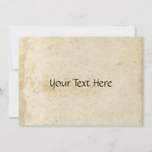 Antique Stained Paper Invitation