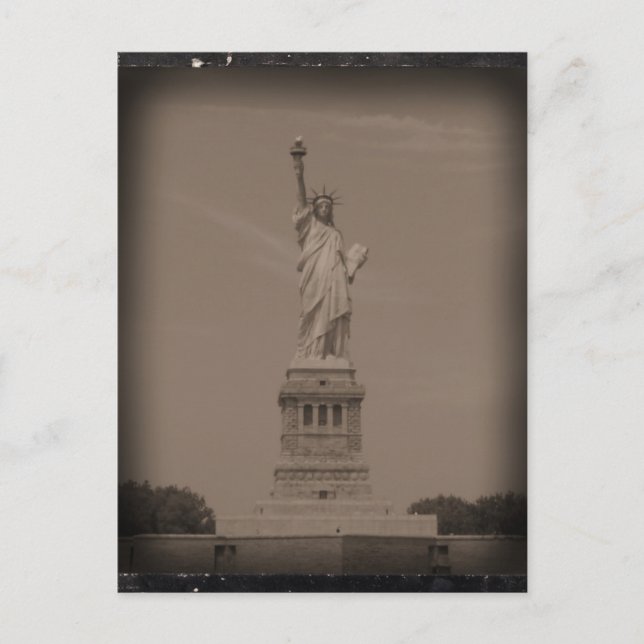 Antique Statue of Liberty Photograph Postcard (Front)