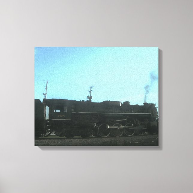 Antique steam train canvas print (Front)