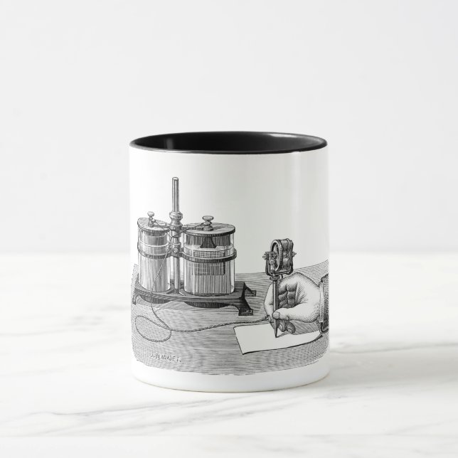 Antique Steampunk Writer Edison Mug (Center)