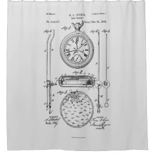 Antique Stopwatch, 1889 Patent Drawing