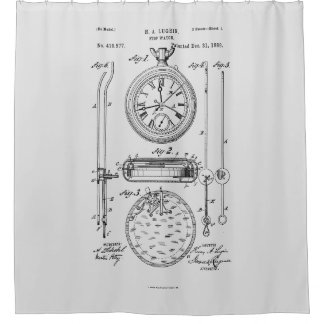 Antique Stopwatch, 1889 Patent Drawing