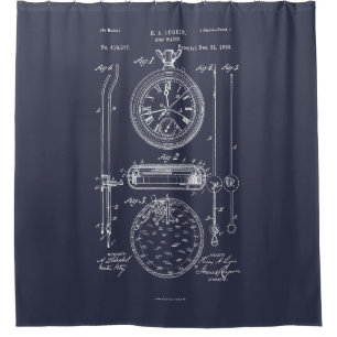 Antique Stopwatch, 1889 Patent Drawing