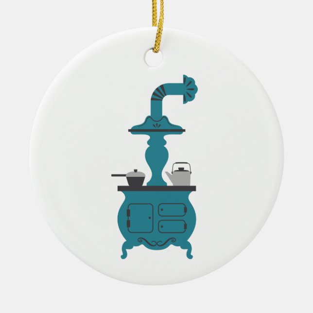 Antique Stove Ceramic Ornament (Front)
