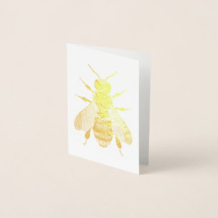 Antique Style Bumble Bee – Vintage Inspired Foil Card