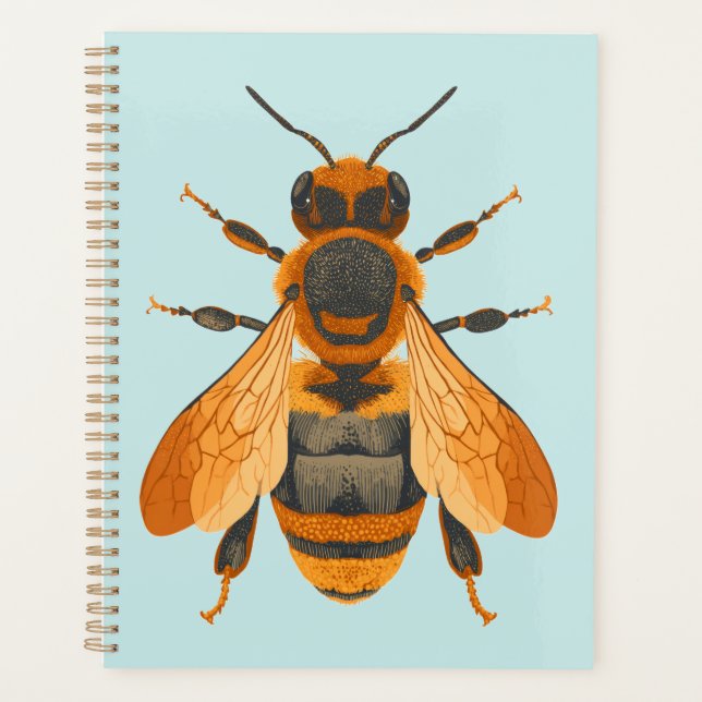 Antique Style Bumble Bee – Vintage Inspired Planner (Front)