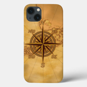 Antique Style Compass Rose iPhone 13 Case