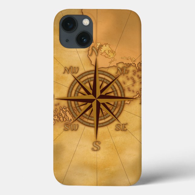 Antique Style Compass Rose Case-Mate iPhone Case (Back)