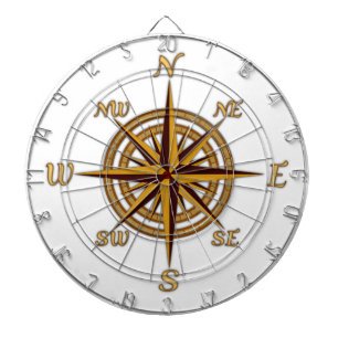 Antique Style Compass Rose Dartboard