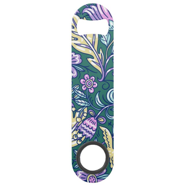Antique Style Flowers and Birds Pattern Bar Key (Front)