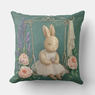 Antique Swings, Vintage, Shabby Chic, by Natasha Throw Pillow