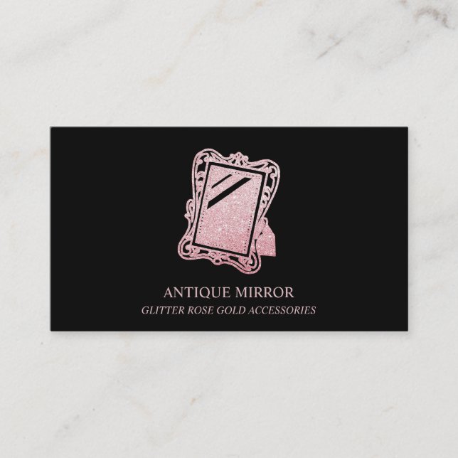 Antique Table Mirror Business Card (Front)