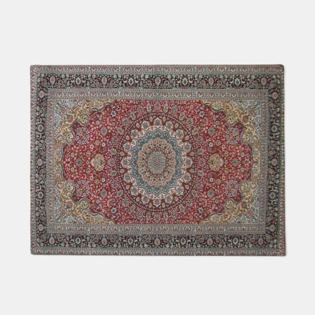 Antique Tabriz Persian Doormat (Front)