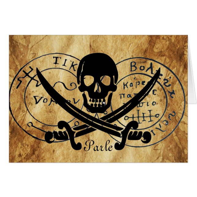ANTIQUE TALISMAN / PIRATES CARTE DU TRÉSOR SCEAU D (Devant horizontal)