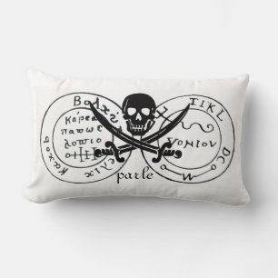ANTIQUE TALISMAN / PIRATES TREASURE MAP LUMBAR PILLOW