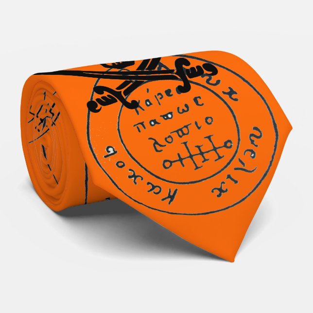 ANTIQUE TALISMAN / PIRATES TREASURE MAP,orange Tie (Rolled)