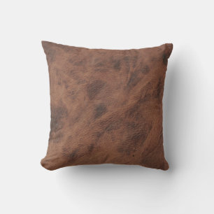 Antique Tan Leather Print Cushion Texture Pattern