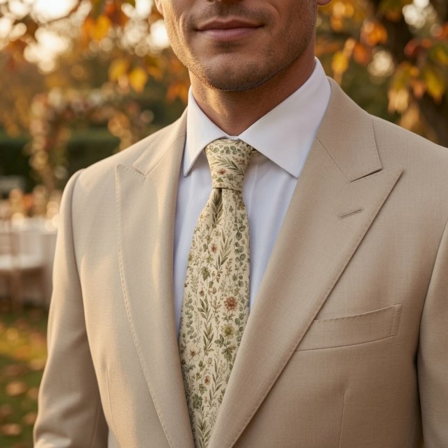 Antique Tapestry Dahlia & Oak Leaf Tie (Creator Uploaded)